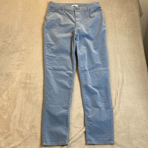 Croft & Barrow Womens Pants Size 6 Corduroy Straight Leg Casual Blue Stretch - Picture 12 of 12